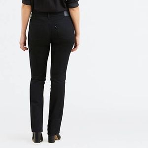 LEVI'S 505 "Straight" Leg Mid Rise Stretch Denim Black Jean​